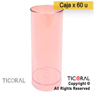 VASO TUBO ROSA X 60